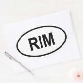 モーリタニア「RIM」 楕円形シール (封筒)