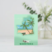 モーリタ図解入りの、写真付きのニア地図の旅行ポスター ポストカード (スタンド正面)