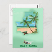 モーリタ図解入りの、写真付きのニア地図の旅行ポスター ポストカード (正面/裏面)