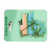 モーリタ図解入りの、写真付きのニア地図の旅行ポスター マグネット (横)