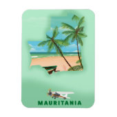 モーリタ図解入りの、写真付きのニア地図の旅行ポスター マグネット (縦)