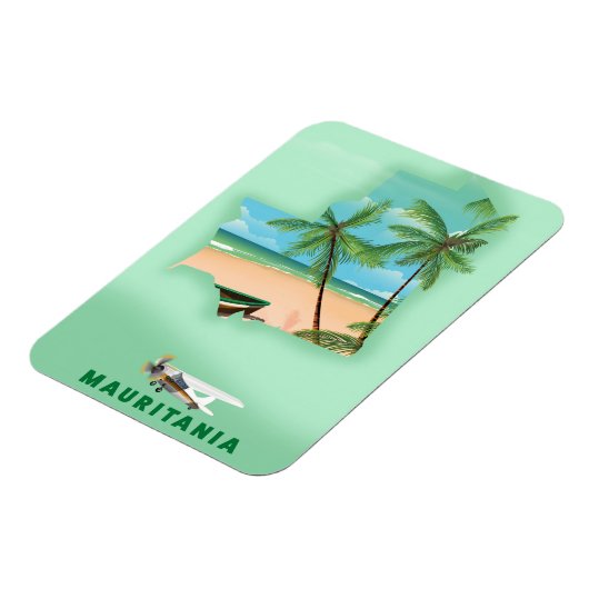 モーリタ図解入りの、写真付きのニア地図の旅行ポスター マグネット (左側)