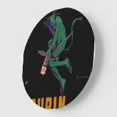 モーリンキナグリーンデビルバイカプピエロ ラージ壁時計 (傾斜)