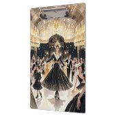 モーリン・ルージュスタイル、黒と金、豪華な贅沢 クリップボード (左)