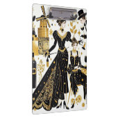 モーリン・ルージュスタイル、黒と金、豪華な贅沢 クリップボード (右)