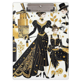 モーリン・ルージュスタイル、黒と金、豪華な贅沢 クリップボード