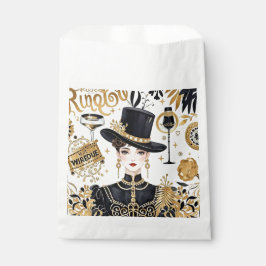 モーリン・ルージュスタイル、黒と金、豪華な贅沢 フェイバーバッグ