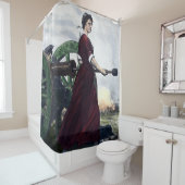 モーリーのピッチャー-革命的な戦争の愛国者 シャワーカーテン (インサイチュ)