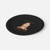 モーリークリスマスカウサンタクリスマスパンアニマルズ ペーパープレート (アングル)