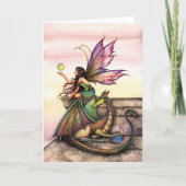 モーリーハリスンによるゴシック様式神秘的な妖精のドラゴンカード カード (正面)