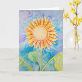 モーリーハリスンによる幸せなヒマワリカード~のブランク カード (黄色い花)