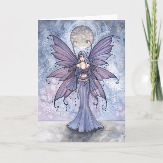 モーリーハリスンによる青い妖精カードの12月 カード (正面)
