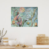 モーリー・ハリソンによるハロウィーンの魔女と幽霊ポスター ポスター (キッチン)