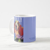 モーリーRonの焼跡によるバセット犬のセラピー犬のマグ コーヒーマグカップ (正面左)