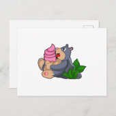 モールとワッフルアイスクリーム ポストカード (正面/裏面)