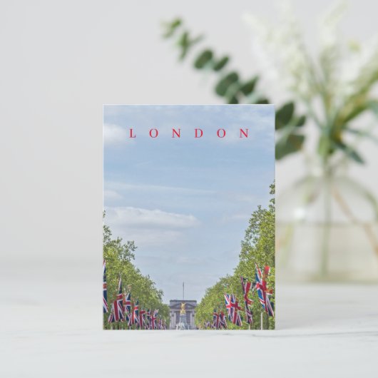 モールのはがきにロンドン・ユニオン・ジャックの旗 ポストカード (スタンド正面)