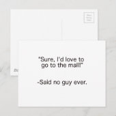 モールは誰もブラックブルーレッドと言わなかった ポストカード (正面/裏面)