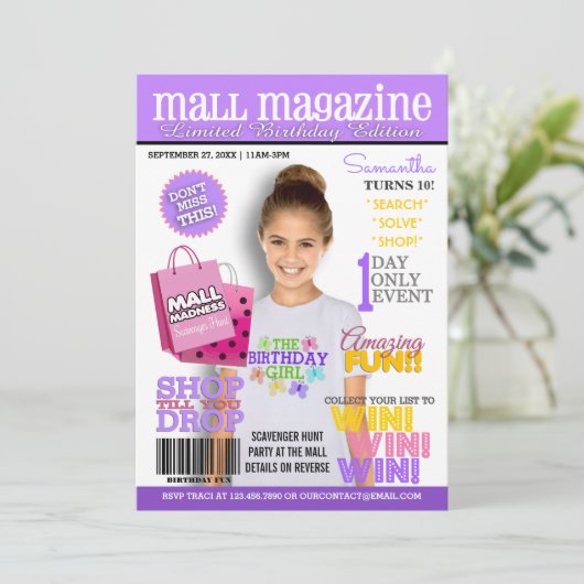 モールスカベンジャー狩り誕生日パーティーの招待 招待状 (スタンド正面)