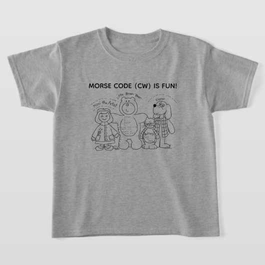 モールス信号は楽しい！若い学習者向けTシャツ Tシャツ (レイダウン)
