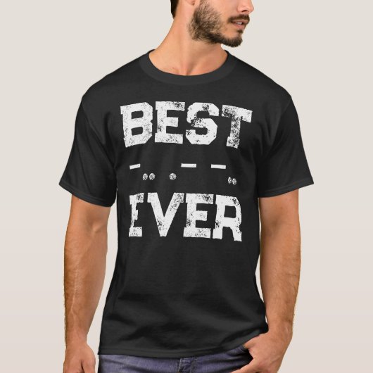 モールス信号ハム無線最高の父 Tシャツ (正面)