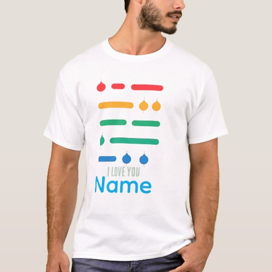 モールス信号 - I LOVE YOU (レインボー・エディション) Tシャツ (正面)