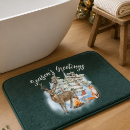 モールス動物のクリスマス バスマット
