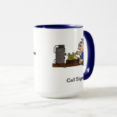 モールス符号のオスオペレータ灰色の毛のマグはカスタマイズ マグカップ (正面右)