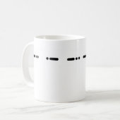モールス符号のマグのお父さん コーヒーマグカップ (正面左)