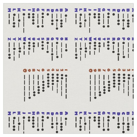 モールス符号の図表の生地 ファブリック (クローズアップ)