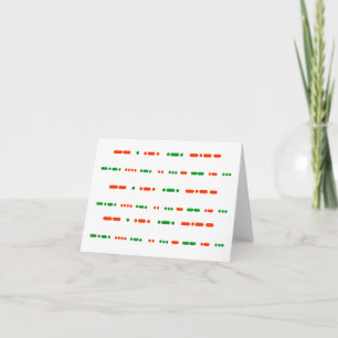 モールス符号の小さいメッセージカードのメリークリスマス シーズンカード