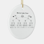 モールス符号の樹形図 セラミックオーナメント (右)