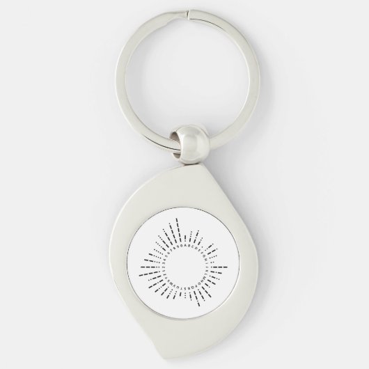 モールス符号アルファベット キーホルダー (正面)