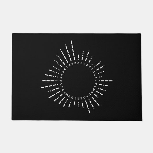 モールス符号アルファベット ドアマット (正面)
