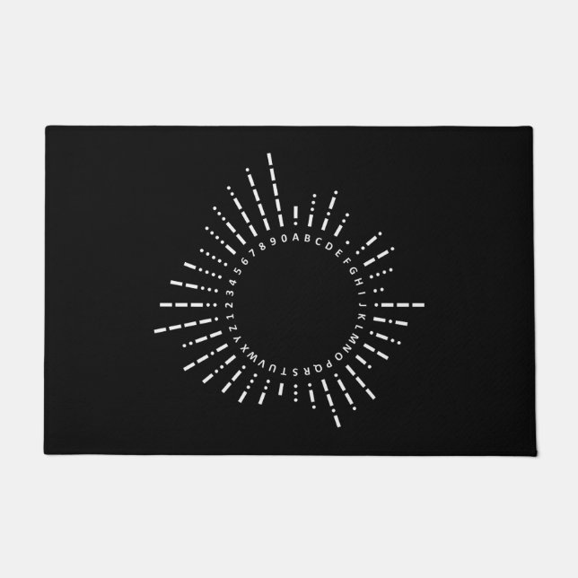 モールス符号アルファベット ドアマット (正面)