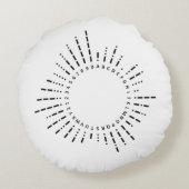 モールス符号アルファベット ラウンドクッション (裏面)