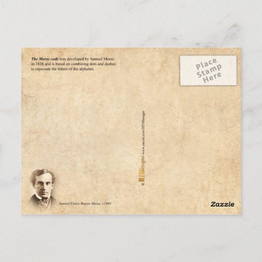 モールス符号 ポストカード (裏面)