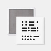 モールス・コードアンチトランプ45フェミニスト反逆 マグネット (正面/裏面)