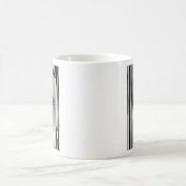 : "モールス・コード表示Tee" コーヒーマグカップ (中央)