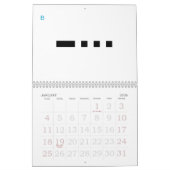 モールス・コード24ヶ月アルファベット カレンダー (1月 2026)