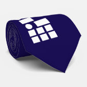 モールス・コード「私はスマートおもしろい」青クール色 ネクタイ (ロール)