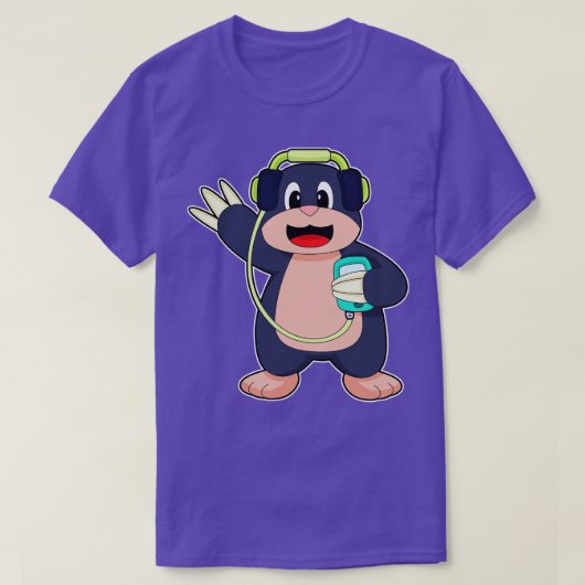 モールヘッドフォン音楽 Tシャツ (デザイン正面)