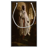 モール人の首領　アフリカ芸術　絵画　肖像 スモールペーパーバッグ (裏面)