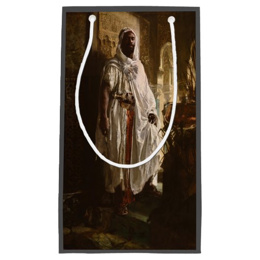 モール人の首領　アフリカ芸術　絵画　肖像 スモールペーパーバッグ (正面)