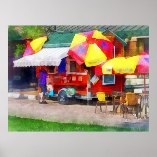 モール内のホットドッグスタンド ポスター (正面)