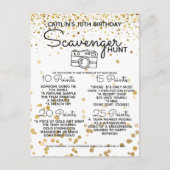 モール狩りのスカベンジャーパーティー10代の若者金ゴールド 案内ポストカード (正面)