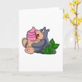 モール・ウィズ・ワッフル アイスクリーム カード (黄色い花)