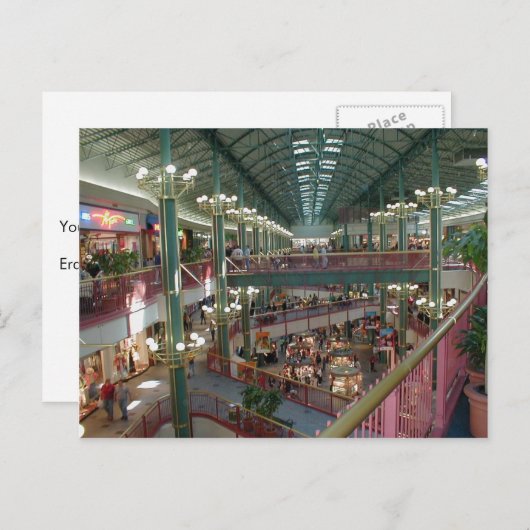モール・オブ・アメリカ・ミニソタの店内の群衆 ポストカード (正面/裏面)