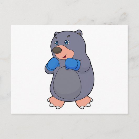 モール ボクシング ボクサー ボクシンググローブ ポストカード (正面)