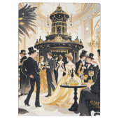 モール・ルージュスタイル、黒と金、リッチな贅沢 クリップボード (裏面)