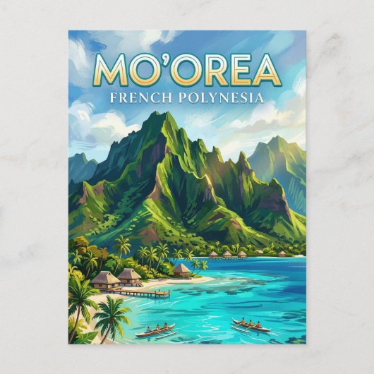 モーレア島 ノースショア フレンチポリネシア ポストカード (正面)